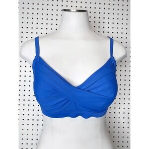 Athleta | Aqualuxe Wrap Bikini Top Blue 36 D/DD 964874-09‎ Underwire Convertible